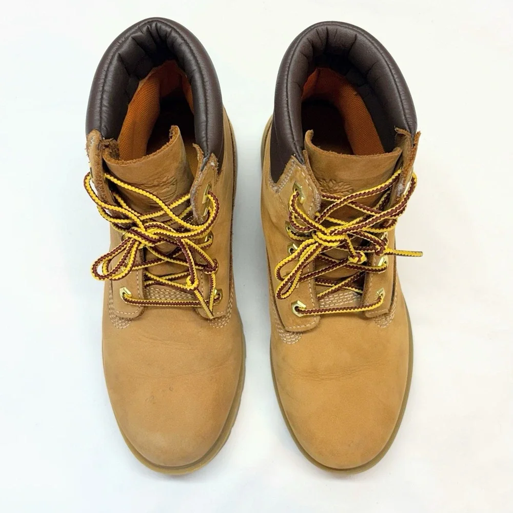 Timberland Premium 6 Inch Waterproof Boots Color Wheat Nubuck Womens size 9M